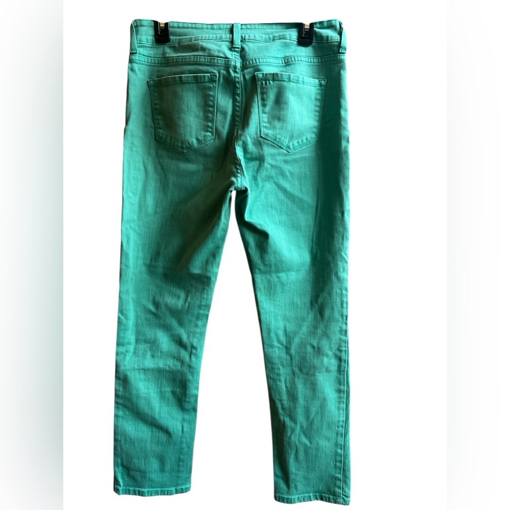 NYDJ Green Straight-Leg Skinny Jeans | Size 10